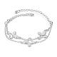 Exquisite Brass Butterfly Link Bracelets For Women BJEW-BB10485-1