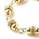 Bracelet à maillons en perles d'hématite synthétique BJEW-JB07866-4