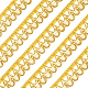 BENECREAT 15 Yards Gold Lace Trim Ribbon OCOR-WH0047-93B-1