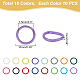 PandaHall Elite 160pcs 16 Colors Baking Painted Iron Jump Rings IFIN-PH0001-85-2