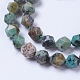 Brins de perles turquoises africaines naturelles (jaspe) G-F568-083-3