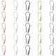 PandaHall Elite 50 Pcs 5 Colors Brass Earring Hook Ear Wires with Loop 23x9x2.5mm for DIY Earring Jewelry Making KK-PH0034-89-1
