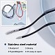 SUNNYCLUE 2Pcs 2 Colors Polyester Waxed Cords Necklace Making MAK-SC0001-13A-4