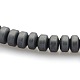 Style matte perles de colonne hématite synthétique non magnétique dépoli brins G-M079-04-1