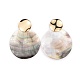 Noires shell lèvres pendentif boucles d'oreilles EJEW-JE03450-2
