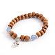 Bois perles bracelets extensibles BJEW-JB01831-2