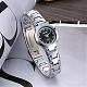 ファッションのカップルの恋人の腕時計  繊細なビジネスウーマンのステンレス鋼防水クォーツ腕時計  ブラック  ステンレス鋼色  200x10~19mm WACH-BB19205-01-5