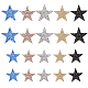 NBEADS 20 Pcs 4 Colors Rhinestone Star Iron on Patches DIY-NB0006-05-1