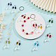 CHGCRAFT 8Colors Rainbow Angel Crystal Suncatcher Angel Glass Pendants with Electroplate Glass Bead and Copper Jewelry Wire Sun Catcher Rainbow Maker for Home Decoration GLAA-CA0001-52-4