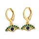 Real 18K Gold Plated Brass Dangle Leverback Earrings EJEW-A033-09G-02-1