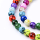 Spray Painted Glass Beads Strands X-DGLA-MSMC001-14-3