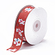 Single Face Printed Polyester Grosgrain Ribbons SRIB-N002-C01-2