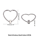 PandaHall Elite 4Pcs 2 Colors Heart Alloy Bag Handle FIND-PH0001-60-4