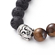 Bracelets de perles tressées en fil de nylon réglable unisexe BJEW-JB05010-04-3