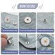 Épingles à boutons en alliage pour jeans PURS-PW0009-01B-02AB-2