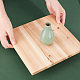 四角い木の板  セラミック粘土乾燥ボード  陶磁器を作る道具  淡い茶色  23.9x23.9x3.5cm TOOL-WH0053-23-3