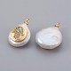 Natural Cultured Freshwater Pearl Pendants X-PEAR-F008-05G-2