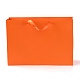 長方形の紙袋  ハンドル付き  ギフトバッグやショッピングバッグ用  レッドオレンジ  28x40x0.6cm CARB-F007-04F-1