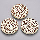 Painted Natural Wood Beads X-WOOD-N006-07E-1