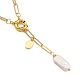 Collares de lazo de perlas keshi de perlas barrocas naturales NJEW-JN03042-11