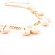 Spiral Shell Pendant Necklace AJEW-P034-03A-2