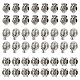 Chgcraft 60pcs3スタイル合金ヨーロピアンビーズ  大穴ビーズ  アンティークシルバー  20個/スタイル MPDL-CA0001-02-1