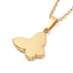Collier pendentif papillon coquillage synthétique NJEW-A004-31G-4