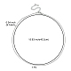 304 collier chaîne serpent ronde en acier inoxydable pour homme femme NJEW-YW0001-13-3