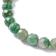 Bracelet extensible à perles rondes en quartz émeraude naturel BJEW-JB07656-4