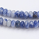Fili di perle di diaspro macchia blu naturale G-K255-14-3