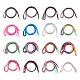 Kissitty 16 borse 16 stile metallico/poliestere/organza/corde di filato corde corde per intrecciare i capelli OHAR-KS0001-01-2