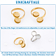 Unicraftale diy kit de fabricación de anillo de puño de cúpula en blanco DIY-UN0004-72-5