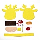 DIYの不織布クリスマステーマバッグキット  生地を含む  針  コー​​ド  鹿 DIY-Q031-01F-3