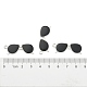 合金チャーム  エナメル  サングラス/眼鏡  ブラック  銀色のメッキ  11x32mm PALLOY-N0118-246-3