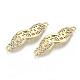 Brass Micro Pave Clear Cubic Zirconia Links Connectors KK-S061-98G-NR-1