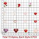PH PandaHall 90pcs Enamel Heart Pendants ENAM-PH0002-36-5
