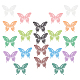 UNICRAFTALE 10 Colors Butterfly Filigree Joiners Links 20pcs Stainless Steel Charms Links Mixed Colors Connectors for Bracelet Necklace Jewelry Making STAS-UN0030-96-1