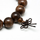 Bracelets de mala en bois de santal BJEW-S125-03-3