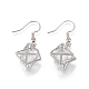 Natural Quartz Crystal Dangle Earrings EJEW-K080-A04-2