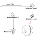 Benecreat 3 個モリブデン反射レンズ  MOレーザーミラーレンズ  レーザー彫刻切断機用  フラットラウンド  銀  25x2.5mm AJEW-BC0006-47B-4