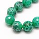Dyed Natural Peacock Agate Round Bead Strands G-N0081-F12mm-09-2
