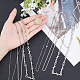 UNICRAFTALE about 9pcs 3 Styles 45-48cm Alloy Barb Wire Necklaces and Stainless Steel Rope & Box Chain Necklaces with Lobster Clasps Mixed Color Chains Set STAS-UN0017-04P-2