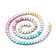 Rainbow Color Electroplate Non-magnetic Synthetic Hematite Beads Strands G-L489-E01-2