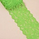 弾性レーストリム  縫製装飾のためのレースリボン  芝生の緑  80mm OCOR-WH0024-A16-1