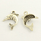 Tibetan Style Zinc Alloy Dolphin Pendants TIBEP-S287-30-1