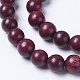 Chapelets de perles en bois naturel WOOD-J001-05-6mm-3