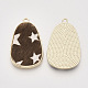 Eco-Friendly Cowhide Leather Pendants X-FIND-N049-03G-2