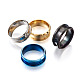 Impostazioni per anelli scanalati in acciaio al titanio da 316 litro FIND-TA0001-13-5