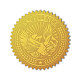 CHGCRAFT 100Pcs Gold Foil Certificate Seals Eagle Gold Foil Embossed Stickers Embossed Certificate Seals Self Adhesive Foil Embossed Stickers for Envelope Invitation Letter Graduation DIY-WH0211-374-1