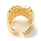 Rack Plating Brass Open Cuff Rings for Women RJEW-M162-13G-3